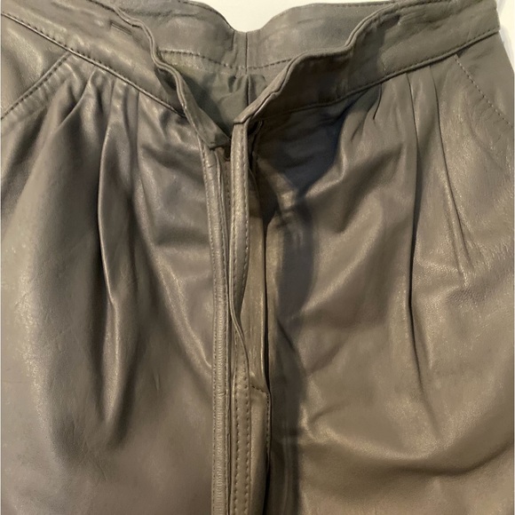 100% Leather Gray Pants - Picture 4 of 9